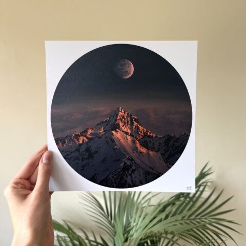 Alpenglow print hand
