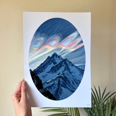 Iridescence print hand